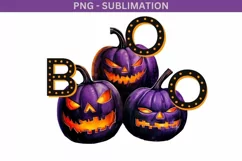 Boo PNG: Autumn Pumpkin Season Digital Design Product Image 2