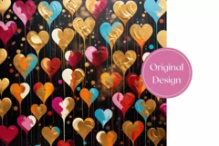 Love Hearts Tumbler Sublimation, Valentine's Day Tumbler PNG Product Image 2