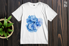 Blue Hydrangea Flower Clipart Sublimation PNG Product Image 2
