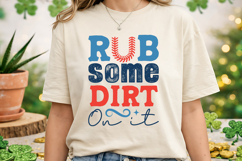 Rub Some Dirt On It Funny Baseball SVG T-Shirt Design Product Image 2