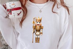 Gold Christmas Watercolor Clipart Sublimation, Christmas PNG Product Image 2