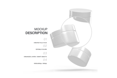 Plastic Cream Jars - PSD Mockup Product Image 2