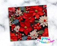 3D Christmas 20 oz Skinny Tumbler Wrap Product Image 2