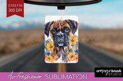 Floral Dog Air Freshener PNG - Flowers PNG Sublimation Product Image 1