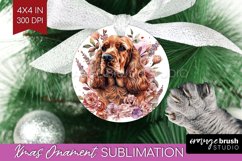 Floral Dog Ornament PNG - Flowers PNG Sublimation Product Image 1