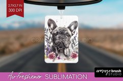 Floral Dog Air Freshener PNG - Flowers PNG Sublimation Product Image 1