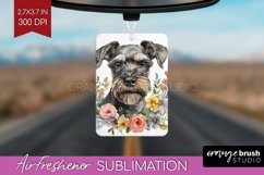 Floral Dog Air Freshener PNG - Flowers PNG Sublimation Product Image 1