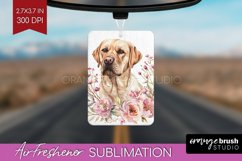 Floral Dog Air Freshener PNG - Flowers PNG Sublimation Product Image 1