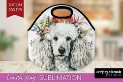 Floral Dog Lunch Bag - Flowers Lunch Bug PNG Sublimation Product Image 1