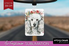 Floral Dog Air Freshener PNG - Flowers PNG Sublimation Product Image 1