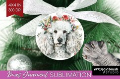 Floral Dog Ornament PNG - Flowers PNG Sublimation Product Image 1