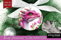 Floral Dragon Ornament PNG - Fantasy PNG Sublimation Product Image 1