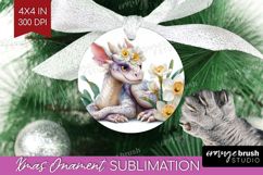 Floral Dragon Ornament PNG - Fantasy PNG Sublimation Product Image 1