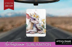 Floral Dragon Air Freshener PNG - Fantasy PNG Sublimation Product Image 1