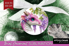 Floral Dragon Ornament PNG - Fantasy PNG Sublimation Product Image 1