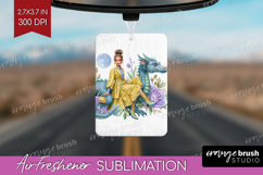 Floral Dragon Air Freshener PNG - Fantasy PNG Sublimation Product Image 1