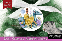 Floral Dragon Ornament PNG - Fantasy PNG Sublimation Product Image 1