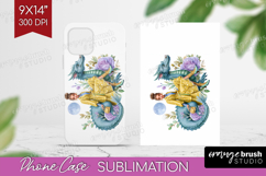 Floral Dragon Phone Case PNG - Fantasy Case PNG Sublimation Product Image 1