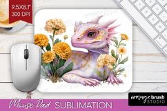 Floral Dragon Mouse Pad Sublimation - Fantasy Mousepad PNG Product Image 1