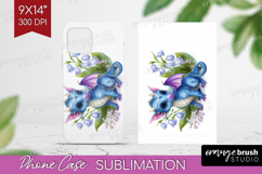 Floral Dragon Phone Case PNG - Fantasy Case PNG Sublimation Product Image 1