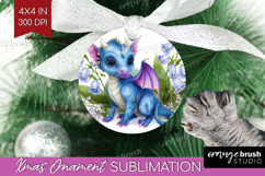 Floral Dragon Ornament PNG - Fantasy PNG Sublimation Product Image 1