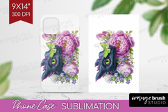 Floral Dragon Phone Case PNG - Fantasy Case PNG Sublimation Product Image 1