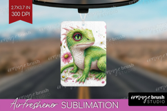 Floral Dragon Air Freshener PNG - Fantasy PNG Sublimation Product Image 1