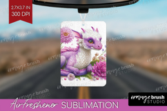 Floral Dragon Air Freshener PNG - Fantasy PNG Sublimation Product Image 1