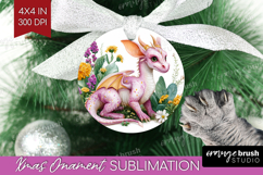 Floral Dragon Ornament PNG - Fantasy PNG Sublimation Product Image 1
