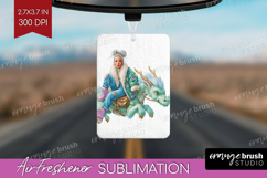 Floral Dragon Air Freshener PNG - Fantasy PNG Sublimation Product Image 1