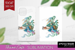 Floral Dragon Phone Case PNG - Fantasy Case PNG Sublimation Product Image 1