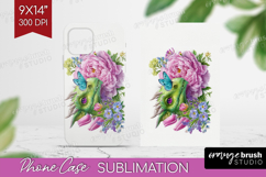 Floral Dragon Phone Case PNG - Fantasy Case PNG Sublimation Product Image 1