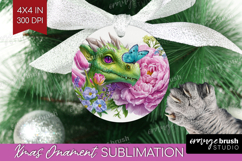 Floral Dragon Ornament PNG - Fantasy PNG Sublimation Product Image 1