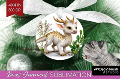 Floral Dragon Ornament PNG - Fantasy PNG Sublimation Product Image 1