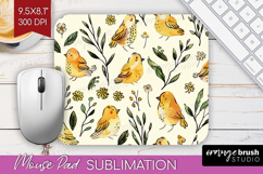 Floral Animals Mouse Pad Sublimation - Farm Animals Mousepad Product Image 1