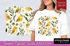 Floral Animals Square Tshirt Background - Farm Animals PNG Product Image 1