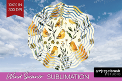 Floral Animals Wind Spinner Sublimation PNG - Farm Animals Product Image 1