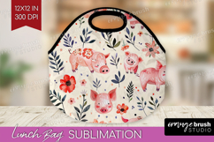 Floral Animals Lunch Bag - Farm Animals Lunch Bug PNG Product Image 1