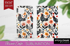 Floral Animals Phone Case PNG - Farm Animals Case PNG Product Image 1