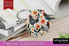 Floral Animals Keychain PNG - Farm Animals Keychain Product Image 1