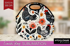 Floral Animals Lunch Bag - Farm Animals Lunch Bug PNG Product Image 1