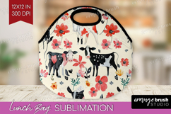 Floral Animals Lunch Bag - Farm Animals Lunch Bug PNG Product Image 1