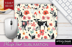 Floral Animals Mouse Pad Sublimation - Farm Animals Mousepad Product Image 1