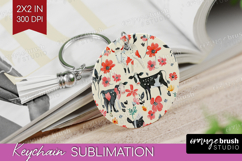 Floral Animals Keychain PNG - Farm Animals Keychain Product Image 1