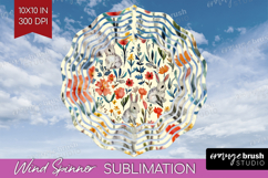 Floral Animals Wind Spinner Sublimation PNG - Farm Animals Product Image 1