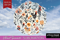 Floral Animals Wind Spinner Sublimation PNG - Farm Animals Product Image 1