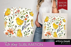 Floral Animals Tote Bag - Farm Animals Tote Bag PNG Product Image 1