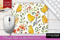 Floral Animals Mouse Pad Sublimation - Farm Animals Mousepad Product Image 1