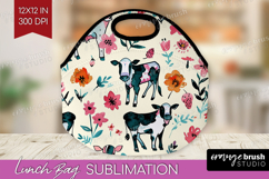 Floral Animals Lunch Bag - Farm Animals Lunch Bug PNG Product Image 1