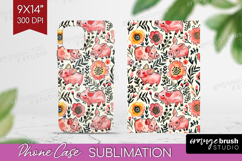 Floral Animals Phone Case PNG - Farm Animals Case PNG Product Image 1